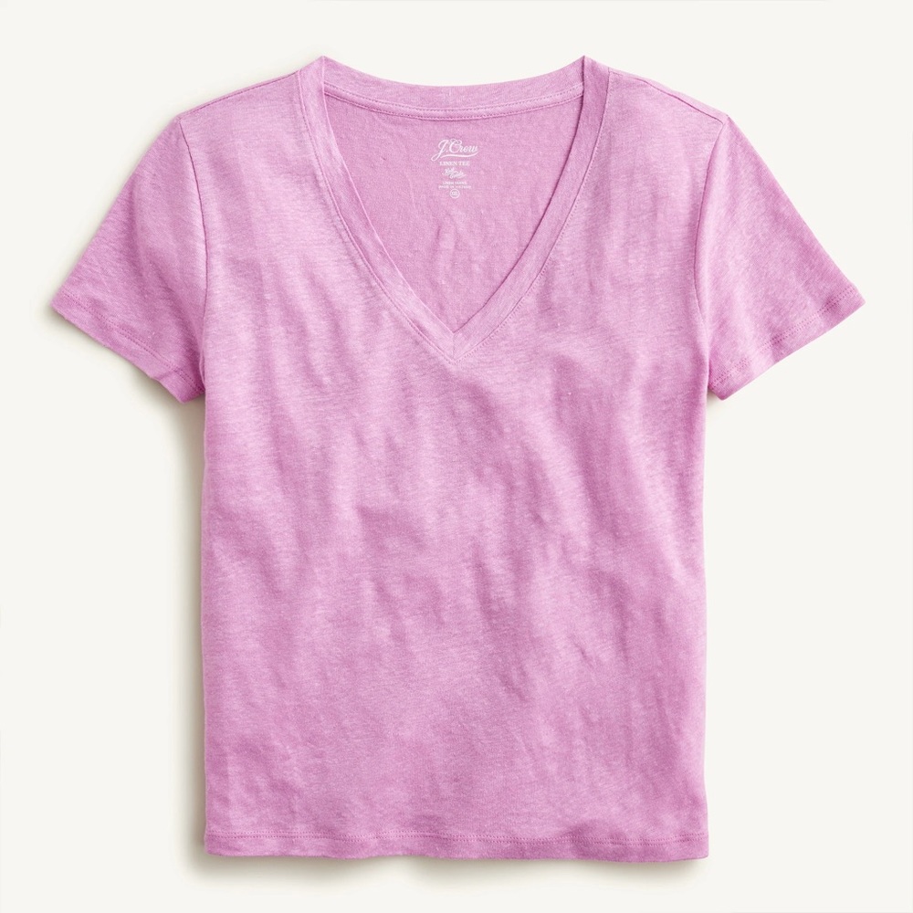 J. Crew Light Pink V-neck Tee